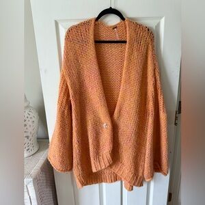 Free People Warm Orange Cardigan